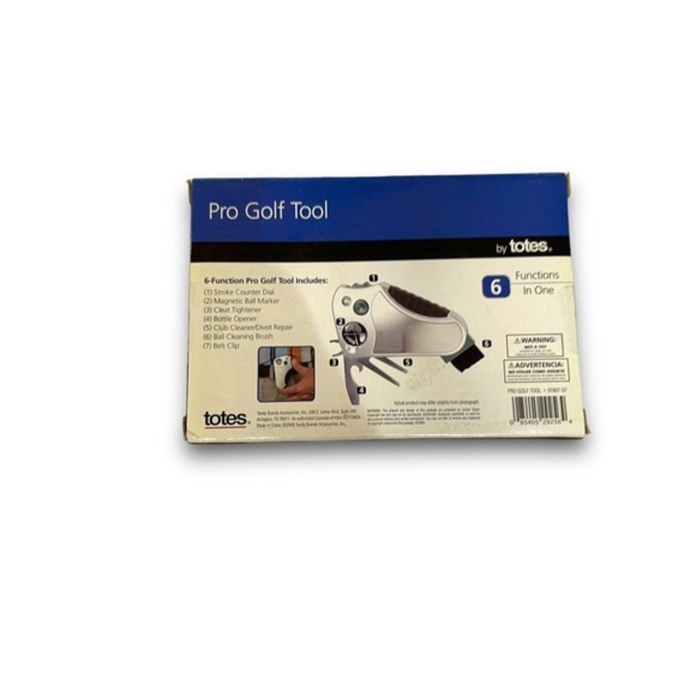 Totes Pro Golf Tool 6 In 1 Tools Stroke Counter, Cleat Tightener, Divot Repair‎ - Picture 2 of 9